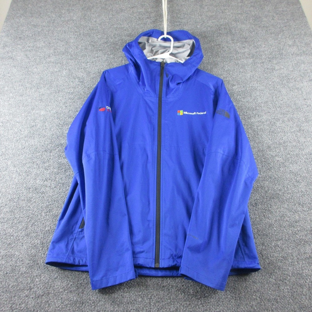 The North Face Jacket Mens M Blue DryVent‎ Hooded Microsoft Federal Windbreaker